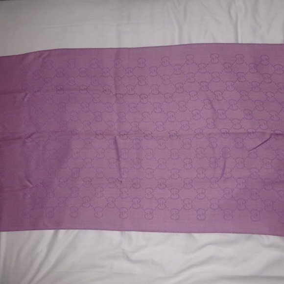Gucci Wool Silk Purple Long 165904 3g646 Scarf - Picture 6 of 14